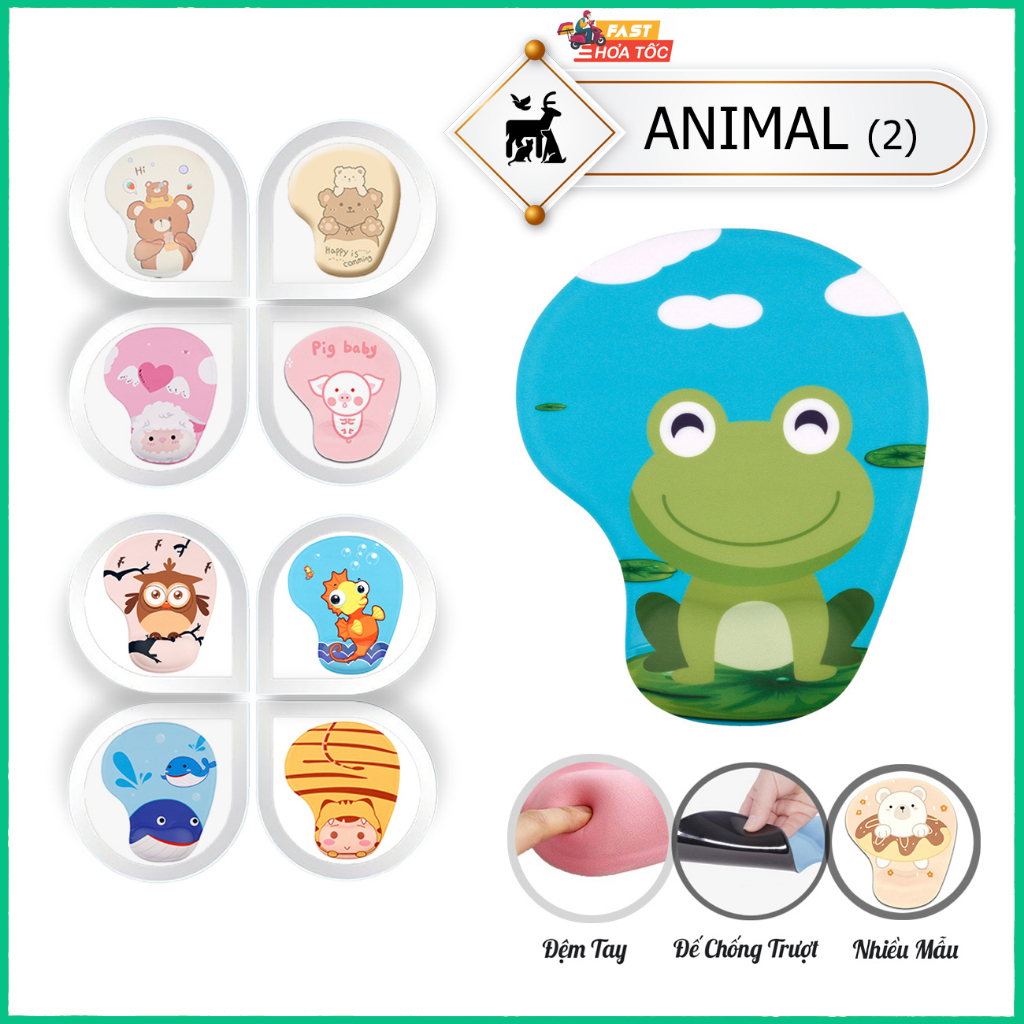 Tấm Lót Chuột Cute Mouse Pad Silicon Animal 3D ( Chủ Đề Động Vật Pad Chuột Chống Nước Mỏi Tay Có Đệm MousePad lotchuot )