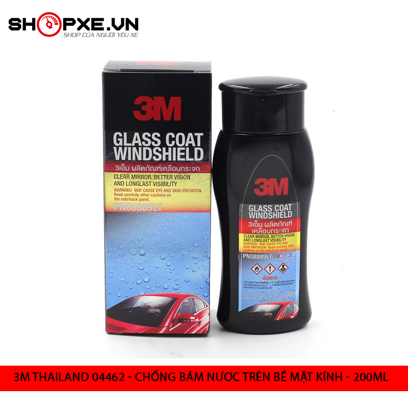[HCM]CHỐNG BÁM NƯỚC TRÊN KÍNH 3M GLASS COAT WINDSHIELD 04462