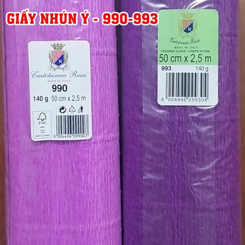 Giấy nhún Ý làm hoa, đồ handmade - 50cmx250cm