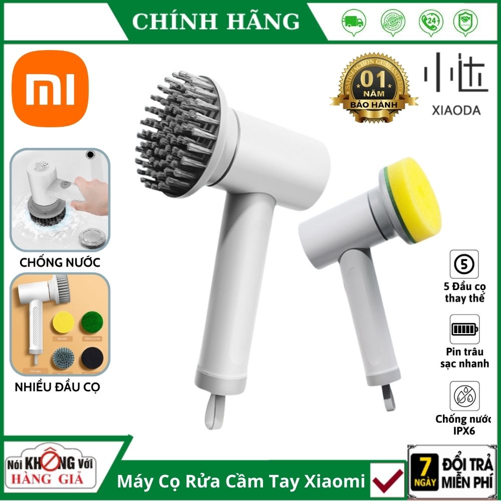Xiaomi Xiaoda 5 in 1 portable multifunctional electrical scrubber-large capacity 10W convenient battery charging-12 months warranty