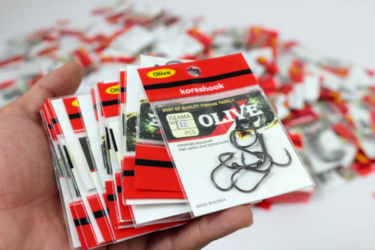 Lưỡi Câu Cá Khóa OLIVE thép đen carbon cao cấp