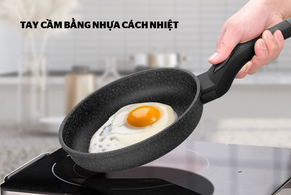 Chảo siêu bền đá sunhouse 18cm