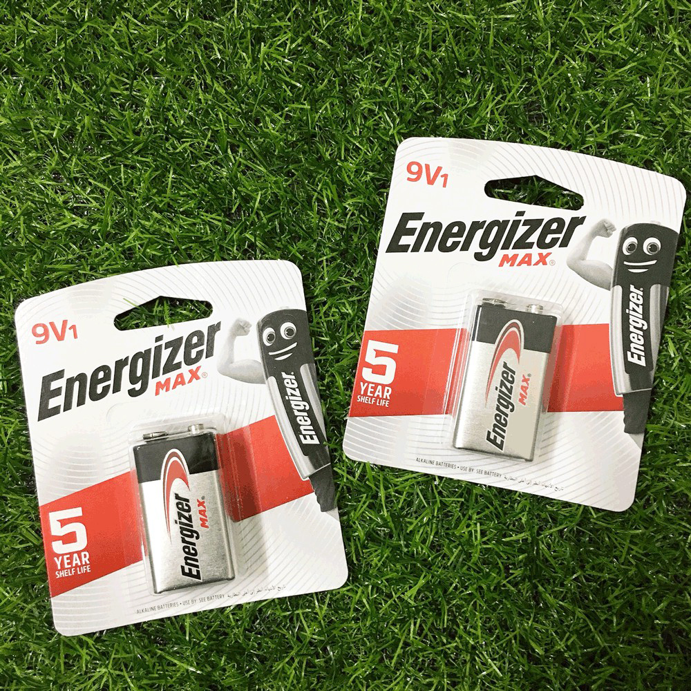 5 Vỉ pin 9V  Energizer  alkaline, Pin vuông Energizer