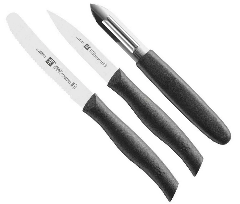 ZWILLING - Bộ dao Twin Grip - 3 món, tay cầm thiết kế lượn sóng, thuận tiện khi thao tác và sử dụng