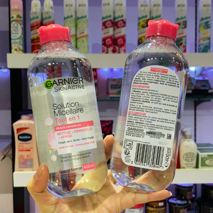Nước Tẩy trang Garnier Solution Micellaire Tout en 1 400ml Pháp - Aidep