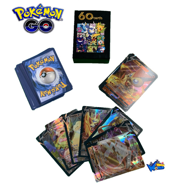 Bộ Thẻ Bài Chơi Pokemon 60 Thẻ (49V + 11Vmax ) Chơi Đối Kháng New Đẹp