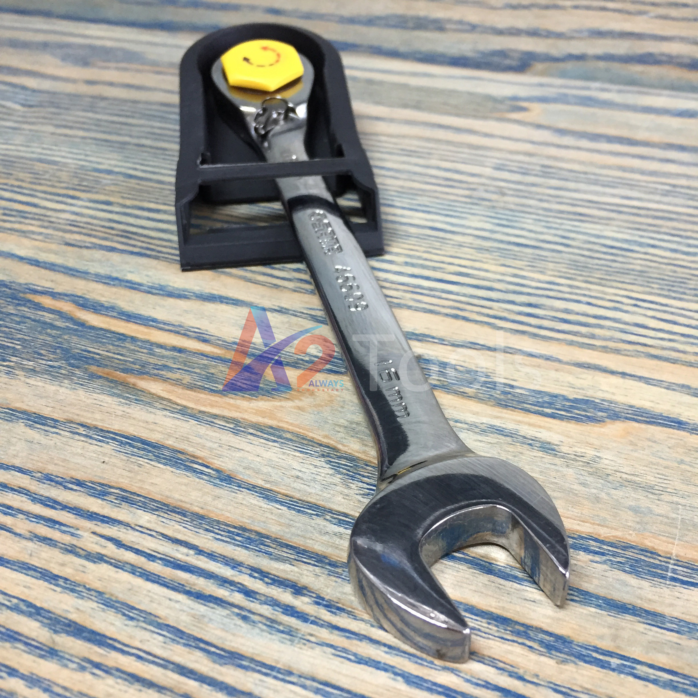 Cờ lê vòng miệng tự động đảo chiều sata 16mm 46609