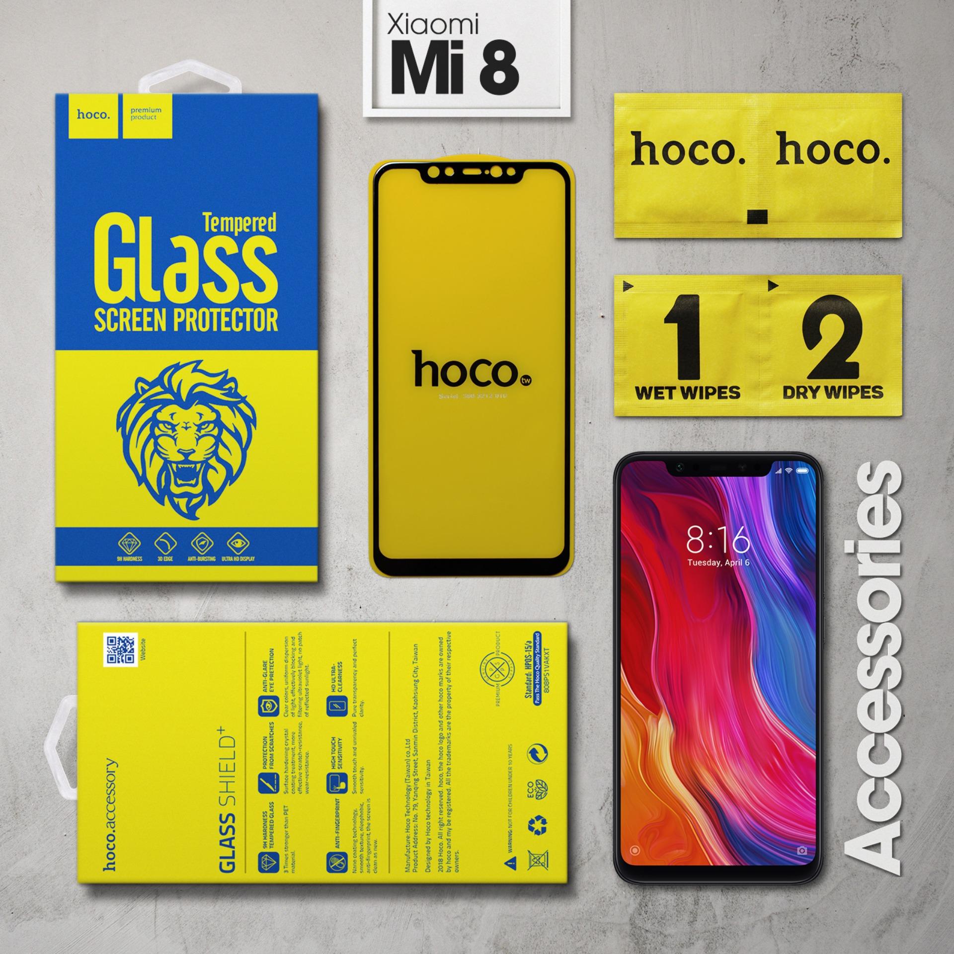 Miếng dán cường lực cho Xiaomi Mi 8, Mi 8 Pro hiệu Hoco Full