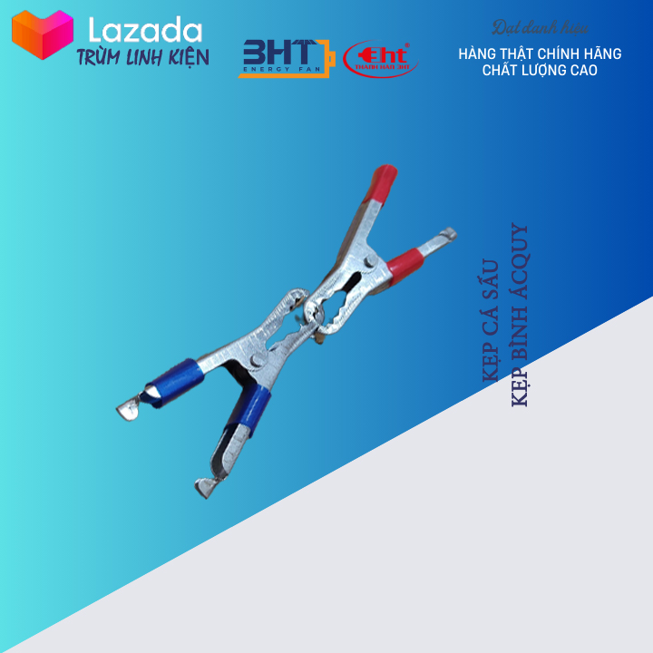 Kẹp bình Xe Máy Xanh Đỏ 30A - 7Cm - 1 cặp
