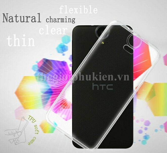 Ốp lưng silicon trong suốt HTC One E9, E9 Dual siêu mỏng 0.5 mm