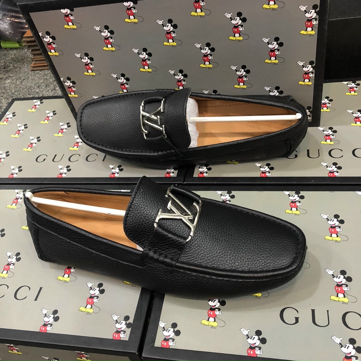 Giày Lười Da Nam LV Da Bò Siêu Chất