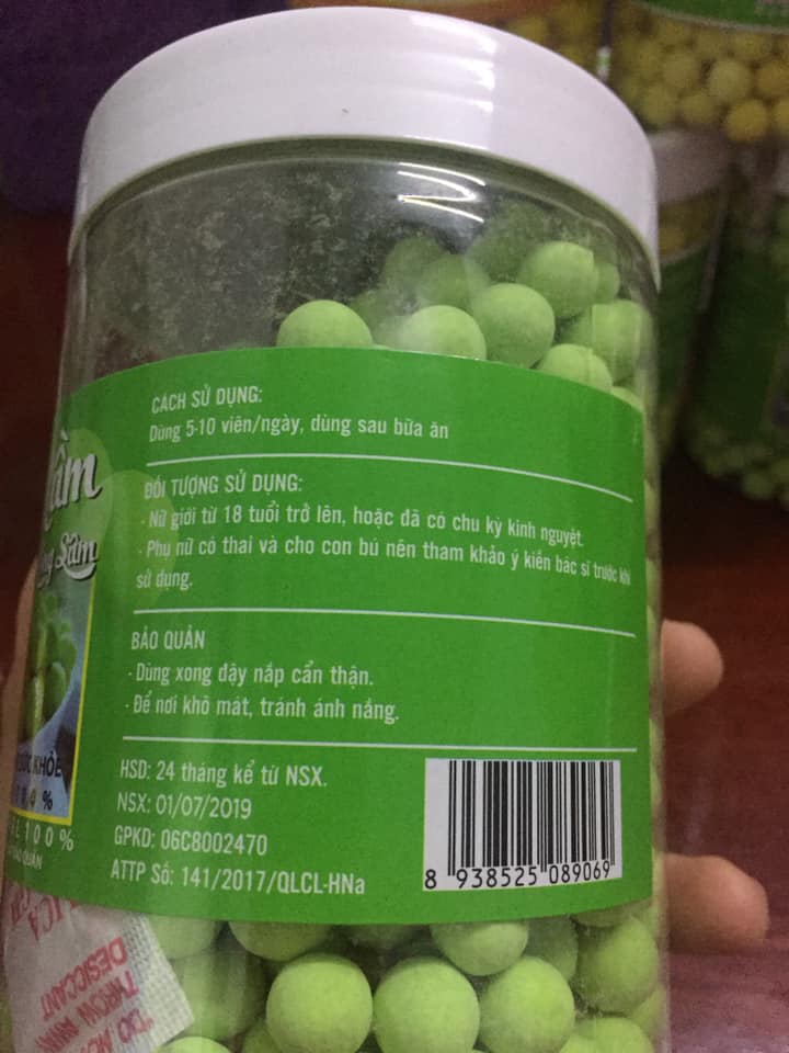 Viên mầm đậu nành hồng sâm matcha