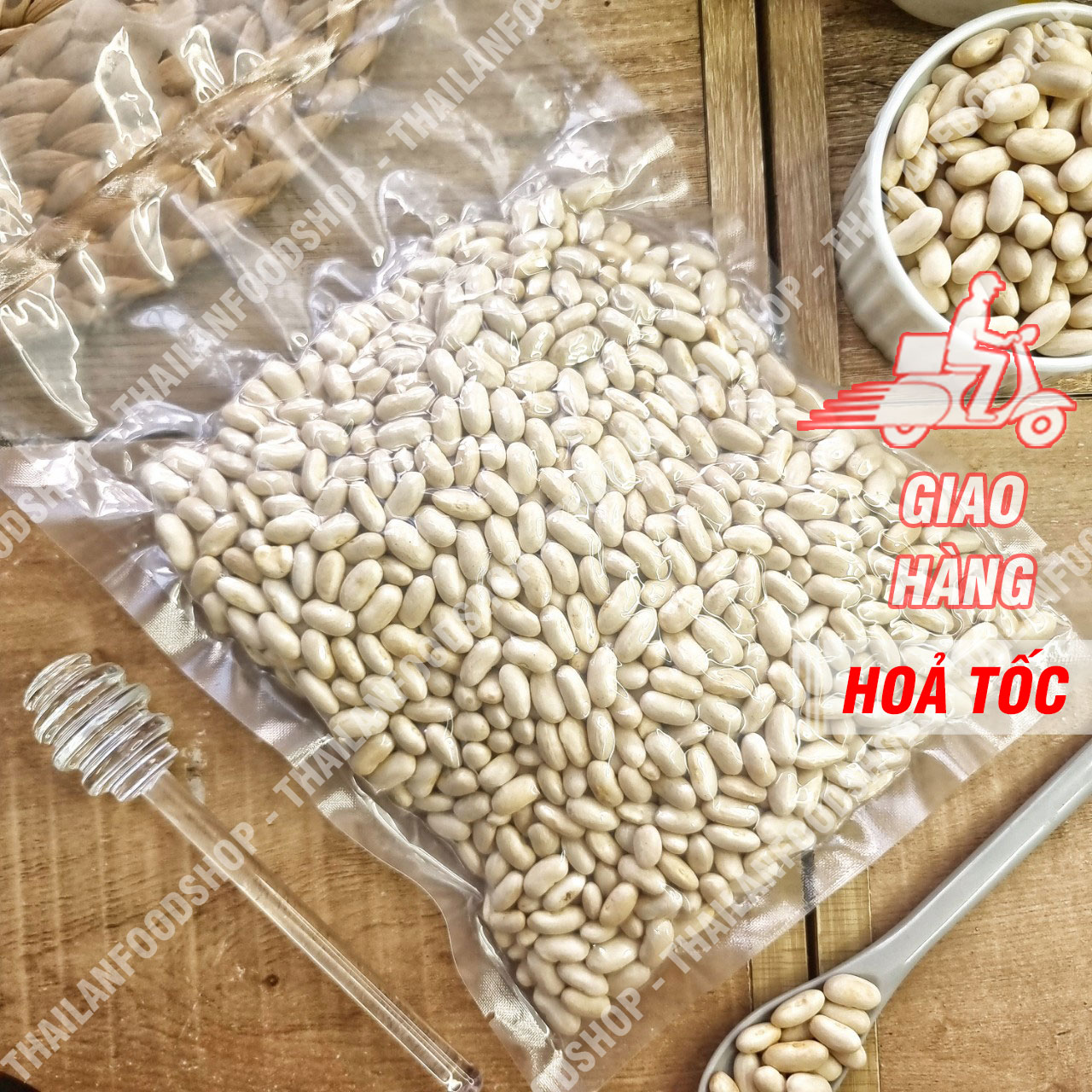 Đậu Trắng Tây Túi 500Gram (White Kidney Beans/ Đậu Thận/ Đậu Đà Lạt / Đậu Ngự)