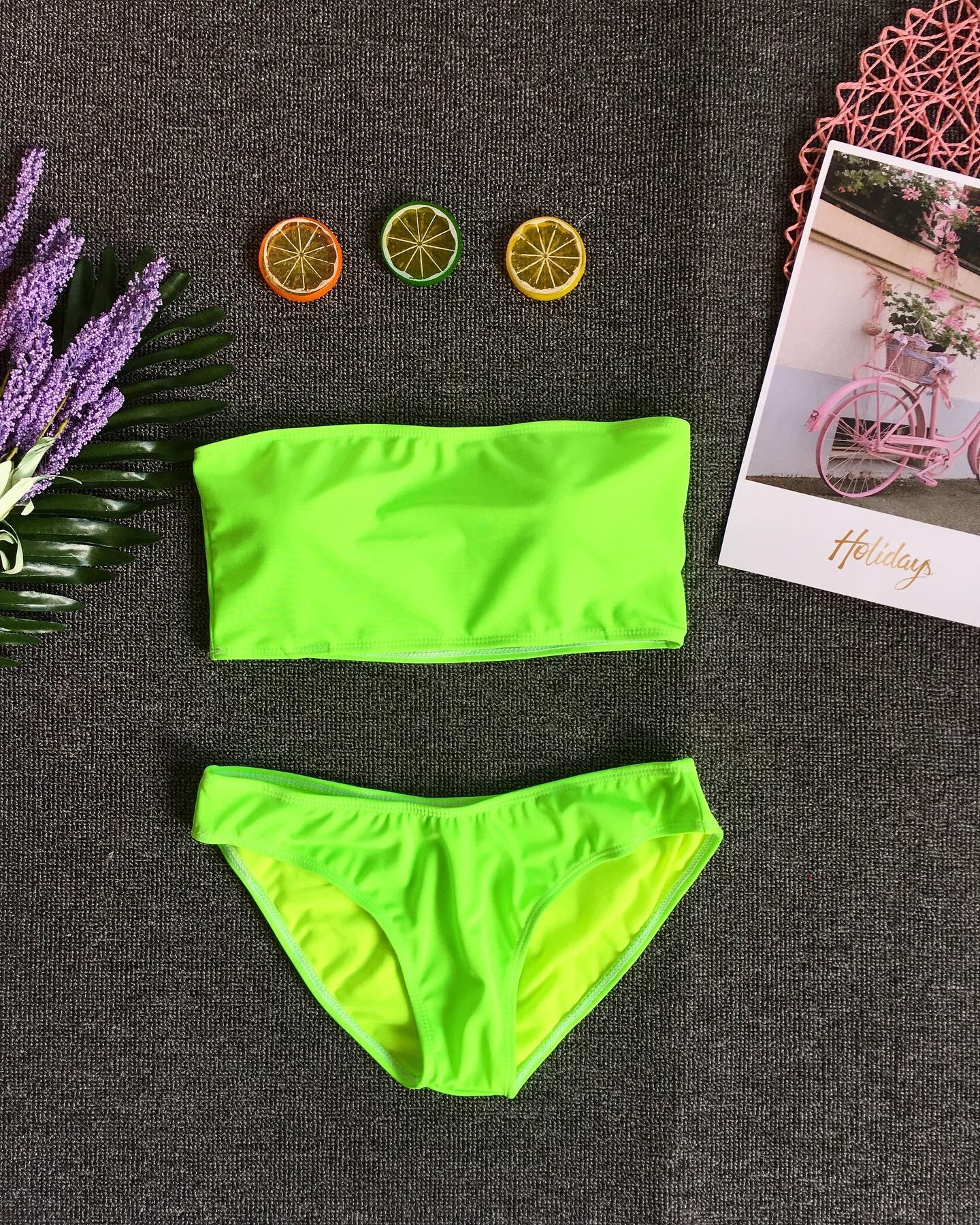 Bikini form áo ống dạ quang (2 màu)