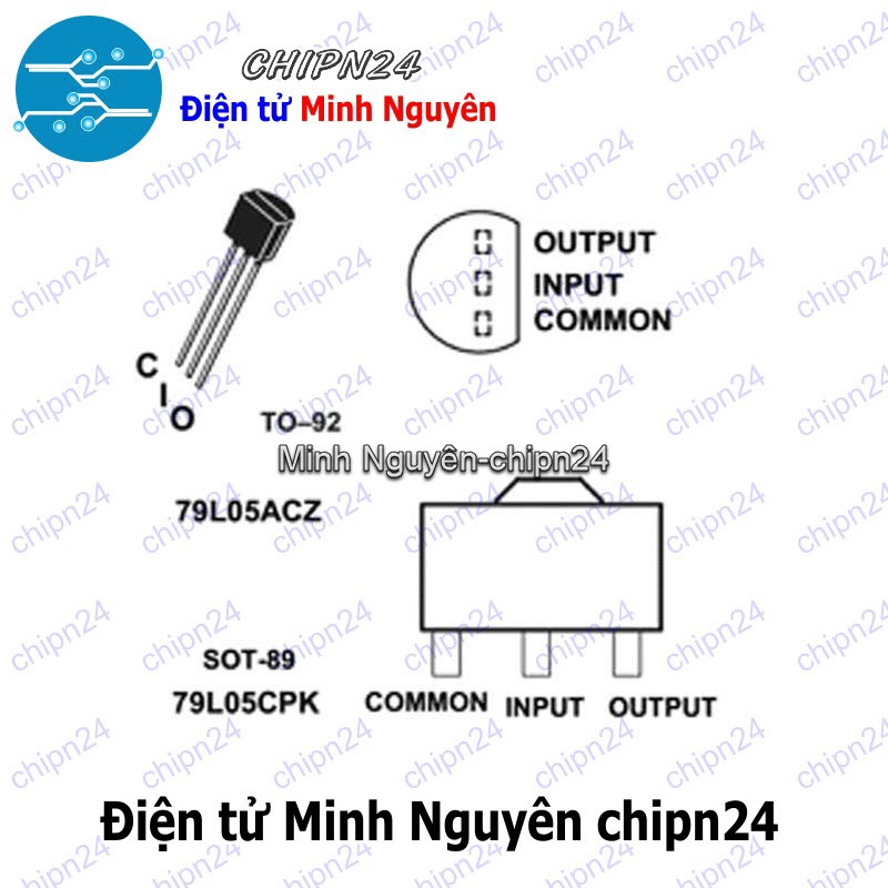 [5 con] (SOP) IC Dán 79L05 SOT-89 (SMD) (L79L05 7905) - HH005876