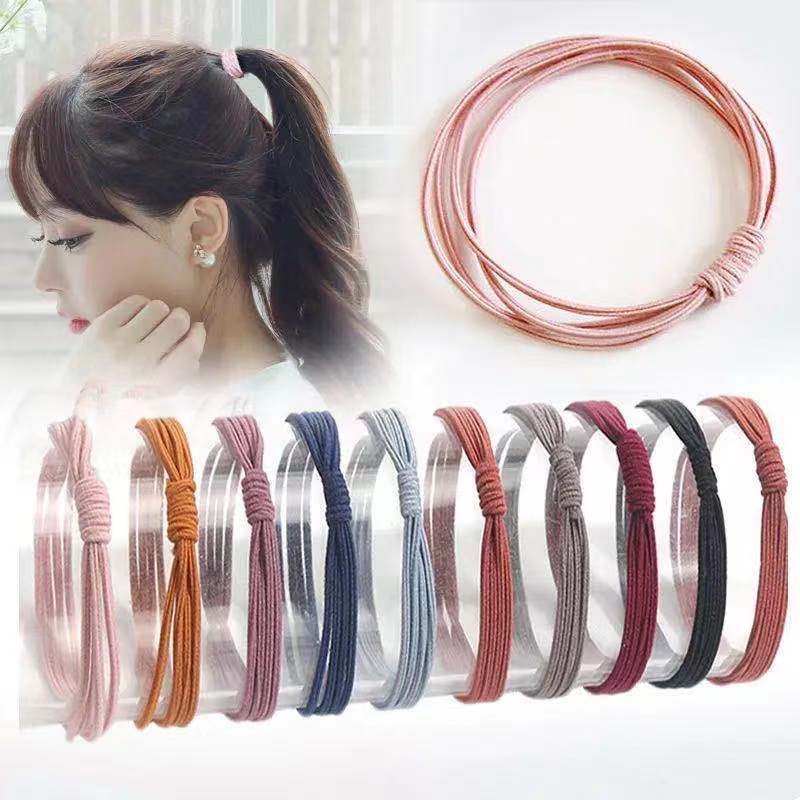 [Mới] Set 10 thun cột tóc nữ (4 sợi gộp thành 1) bền đẹp nhiều màu