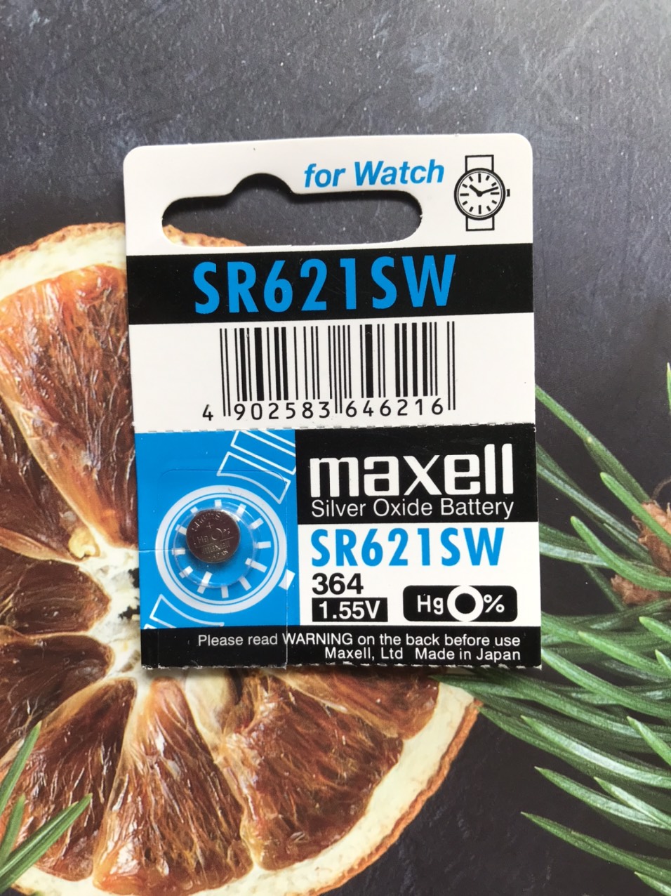 Blister of 5 batteries sr621sw / 364 maxell japan 1.55v for wristwatch