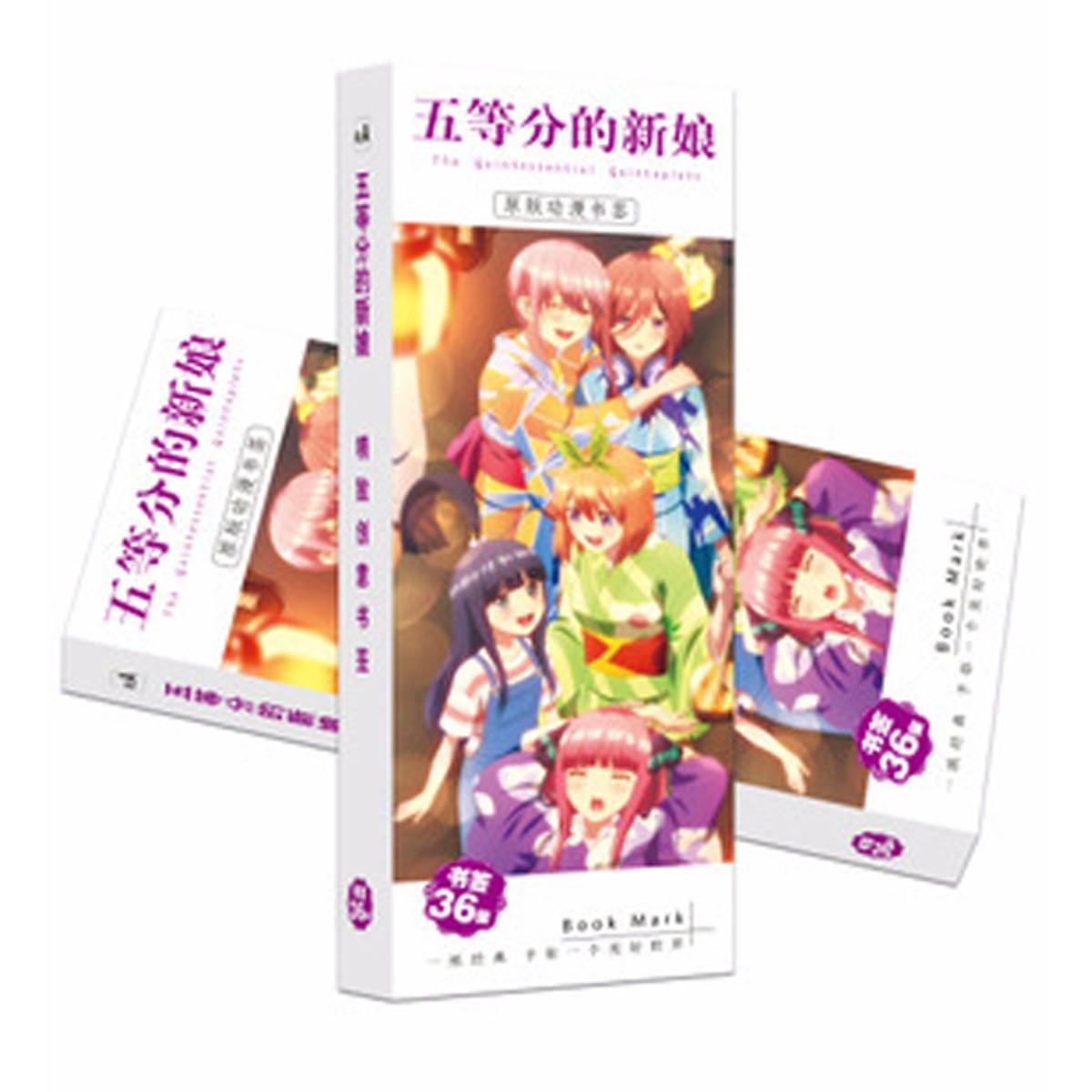 Bookmark Gotoubun no Hanayome The Five Wedded Brides hộp ảnh tập ảnh đánh dấu sách 36 tấm