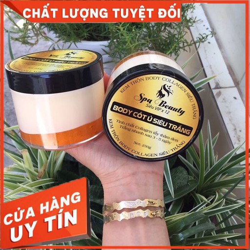 Kem Body Ủ Cốt Siêu Trắng Da 2 Tầng Spa Beauty 250g Siêu Kích Trắng Da