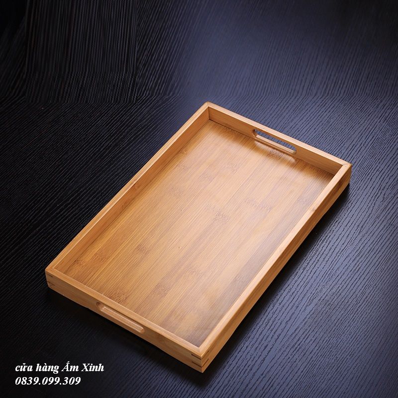 Khay Trà Bằng Tre Có Phần Tay Cầm Tiện Dụng