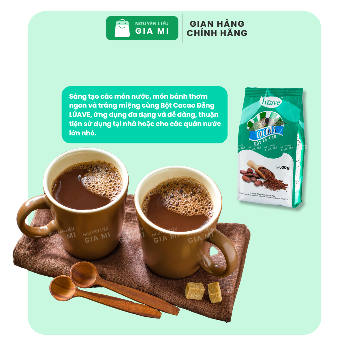 Bột Cacao Cacao Luave gói 500g