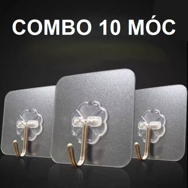 Móc Dán Tường Trong Suốt Siêu Dính -Thuận Tiện Trong Móc Vật Dụng Không Cần Khoan Tường. Đức Nhung Store