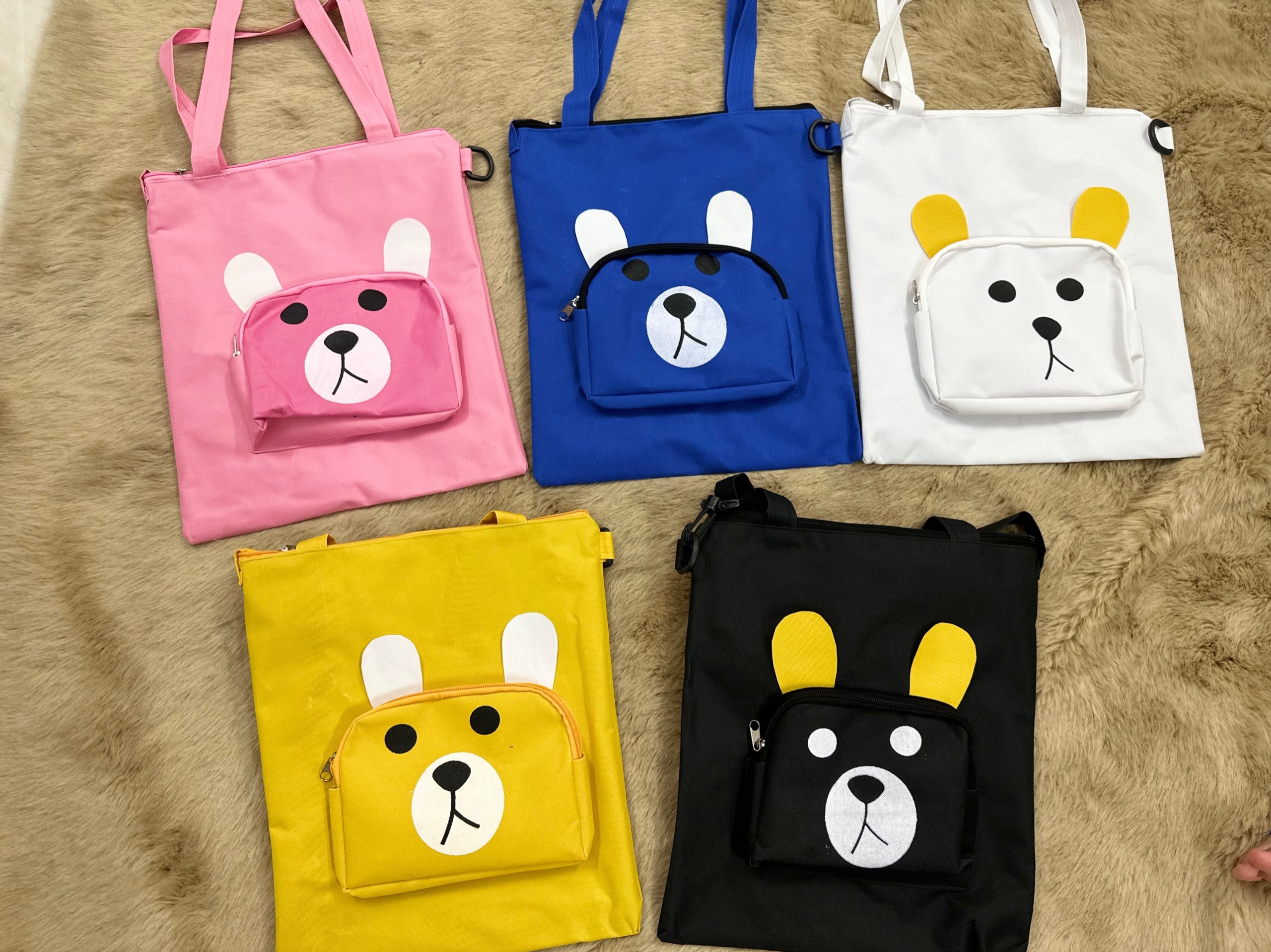 TÚI TOTE GẤU XINH-MẪU MỚI (NHIỀU MÀU LỰA CHỌN)
