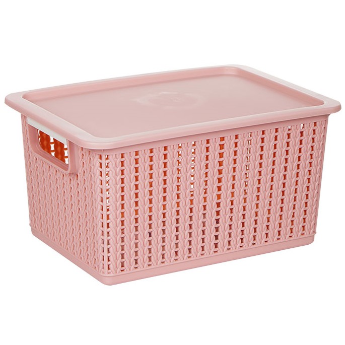 Rổ đan nắp chữ nhật nhựa việt nhật - 3 size nhỏ, trung, đại - đựng thực phẩm, vật dụng, đồ chơi cho bé - 3415-1+2+3n