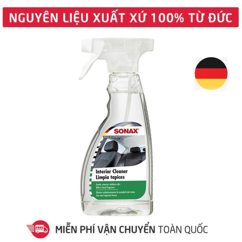 Dung dịch làm sạch nội thất ô tô, xe hơi, xe khách, xe tải Sonax CarInterior Cleaner, chai xịt rửa giặt sạch da ghế, trần xe, tay nắm xe, văn phòng, đệm sofa SN-321200