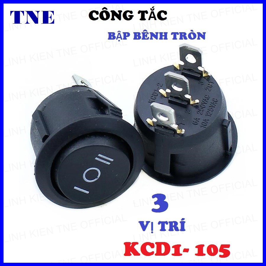 [HCM]Công Tắc Bập Bênh Tròn 3 vị trí KCD1