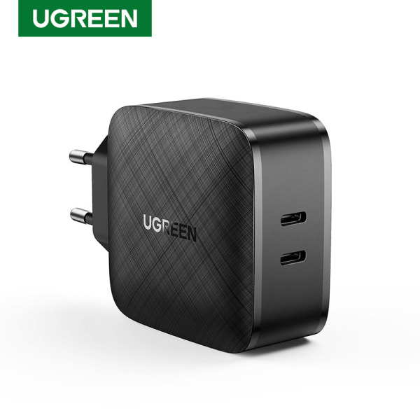 UGREEN 66W PD Fast Charger Power Delivery Dual Ports Type-C Quick Charger for iPhone 12 pro max, SAMSUNG S20+, MacBooK Tablet Laptop Mobile Phones