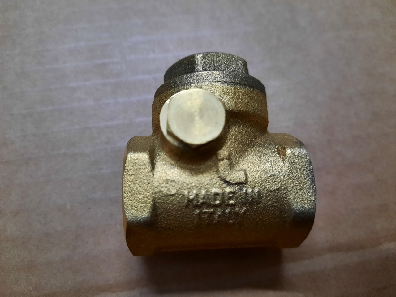 Italian Brass One-Way Valve Art.130 Phi 21 Phi 27 Phi 34