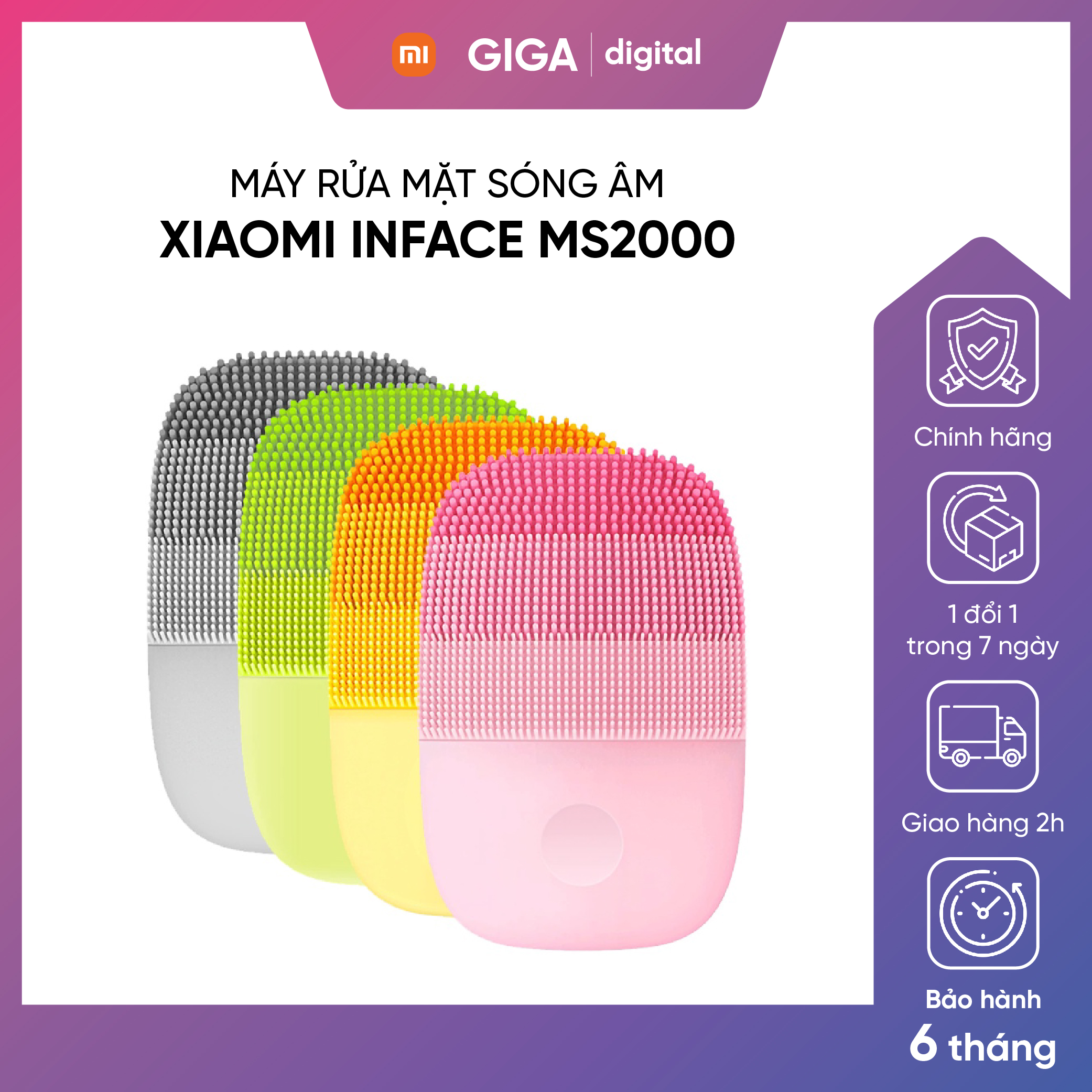 [HCM] Máy rửa mặt sóng âm Xiaomi inFace MS2000