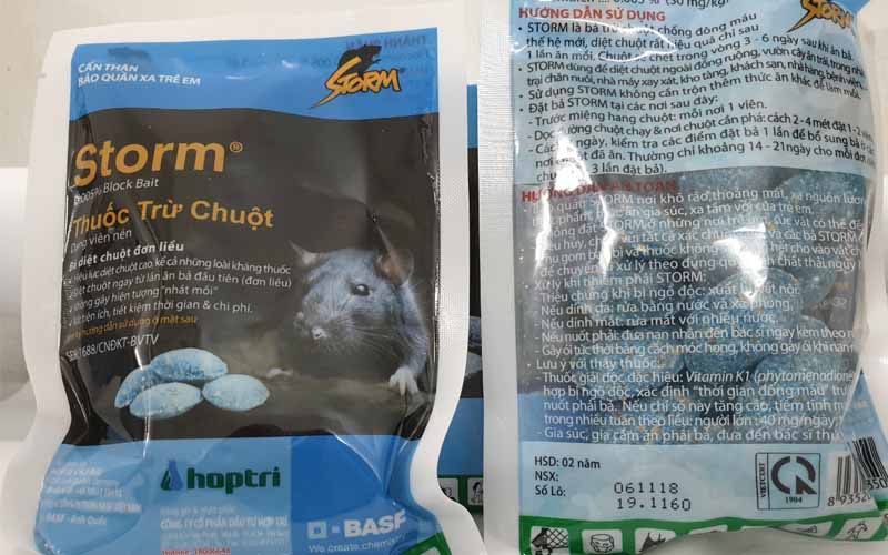bả chuột, KẸO diệt chuột storm 20 viên 1 gói