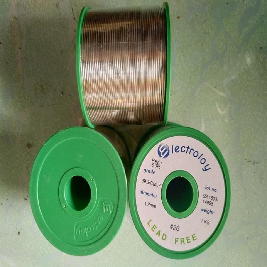 Thiếc Hàn Không Chì ELECTROLOY Thiếc 99.3% Đồng 0.7% [ Thiếc hàn bán lẻ theo mỗi 5 mét | Tặng thêm 5 mét khi mua từ 30 mét trở nên ]