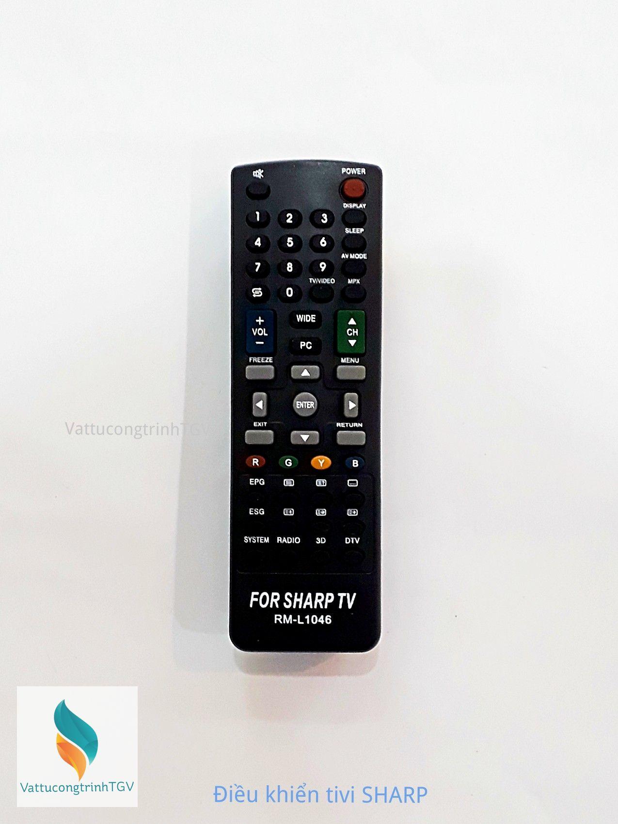 Điều khiển thay thế cho Tivi SHARP ( loại ngắn)