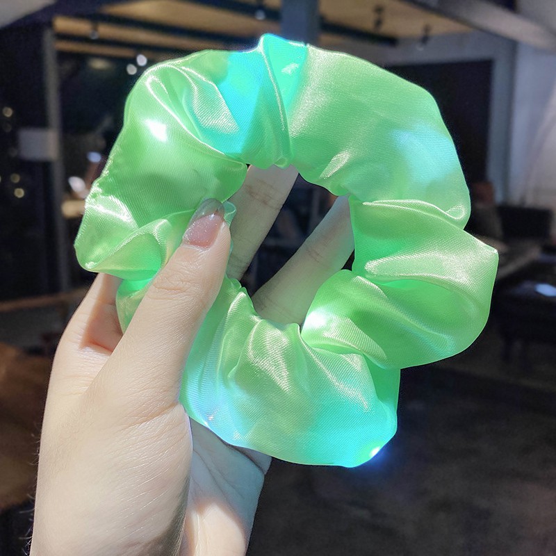 ( ĐƯỢC CHỌN MÀU ) Dây buộc tóc Scrunchies Hàn Quốc đèn led phát sáng