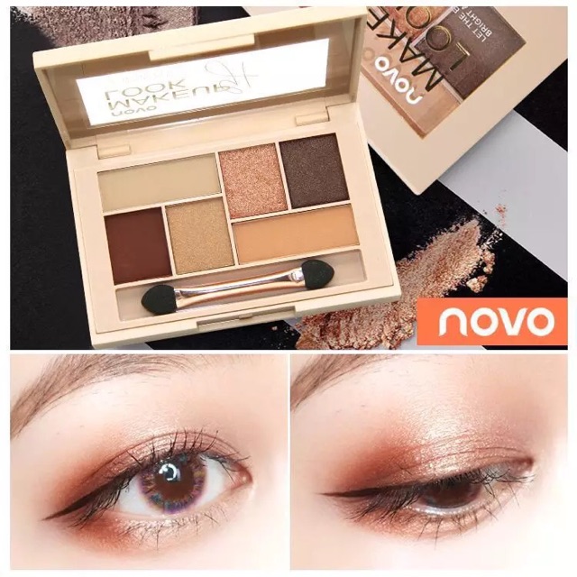 [Anh Thật] Bảng phấn mắt novo 6 ô