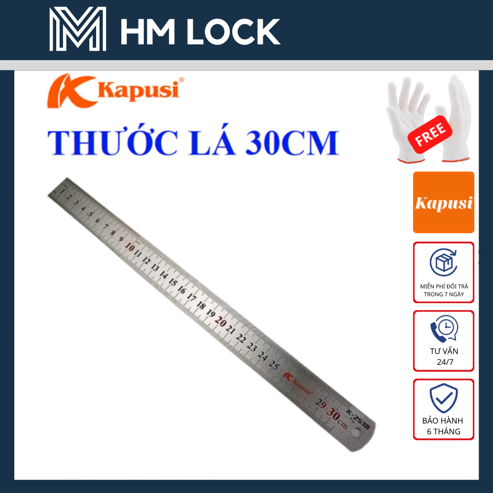 Thước lá inox từ 30cm-1m kapusi japan - hàng chính hãng - k-2538