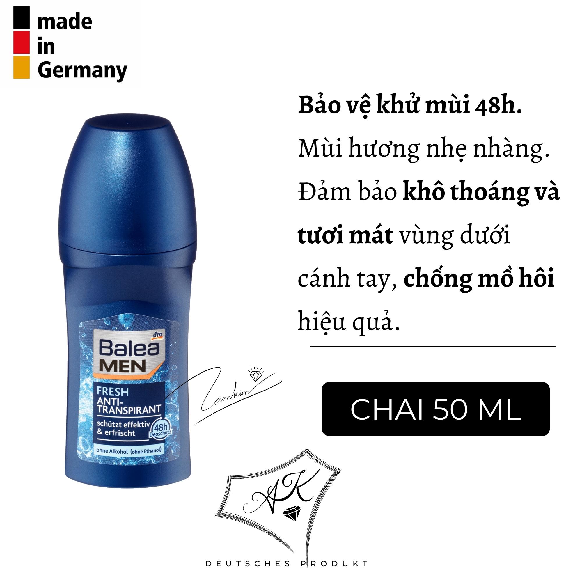 Hàng Đức  Lăn khử mùi nam Balea nội địa Đức, ngăn mùi hiệu quả, khô thoáng