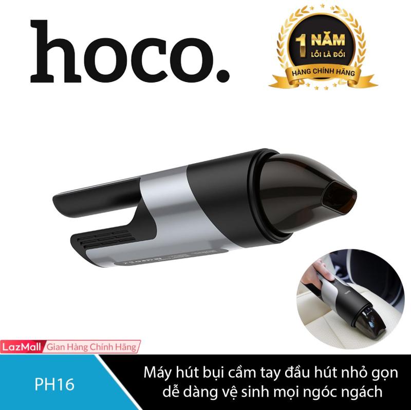 Máy hút bụi cầm tay Hoco PH16 đầu hút nhỏ gọn dễ dàng vệ sinh mọi ngóc ngách trong xe tặng kèm 1 đầu quét hút bụi