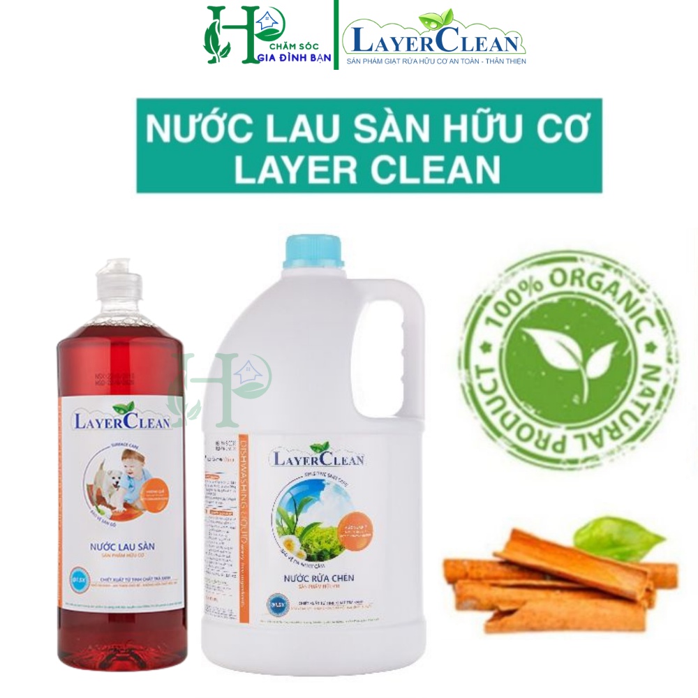 Nước lau sàn Layer clean chai 1.25L - hương quế