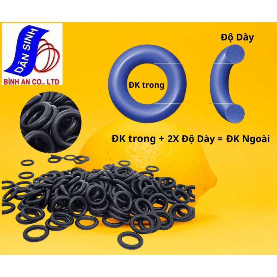 Dày 7mm * (52mm đến 120mm Đường kính trong) Gioăng cao su NBR70