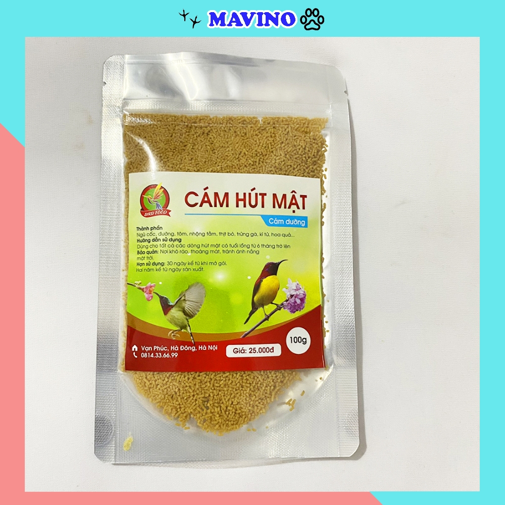 [Hoàn Tiền 10%] Cám Chim Hút Mật Dưỡng BIRDFOODS - gói 100g