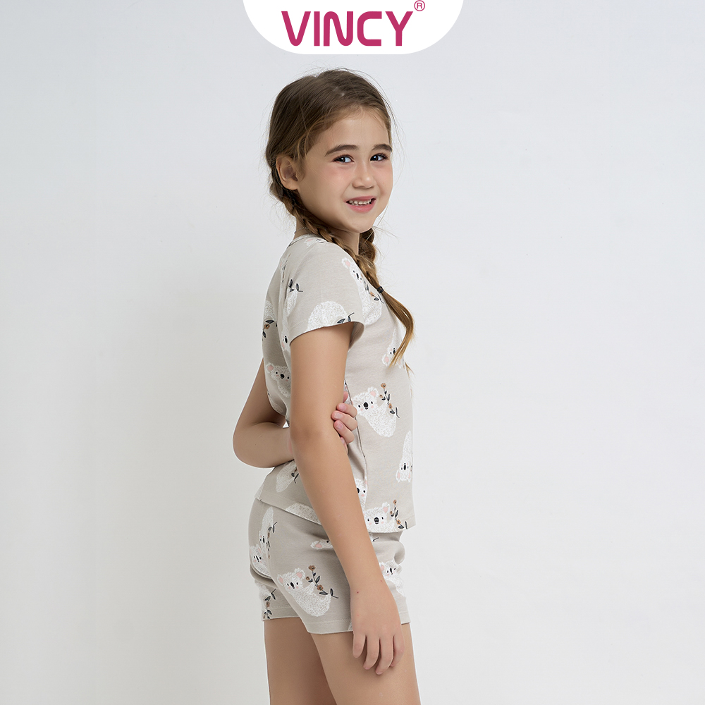 [Mua 3 giảm 20%, mua 2 giảm 15%] Bộ Đồ Short Thun Bé Gái Vincy KST020W31