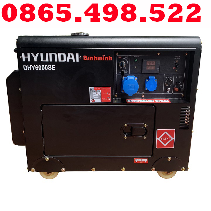 Máy phát điện chạy dầu 5.0kva-5.5kva hyundai dhy6000se
