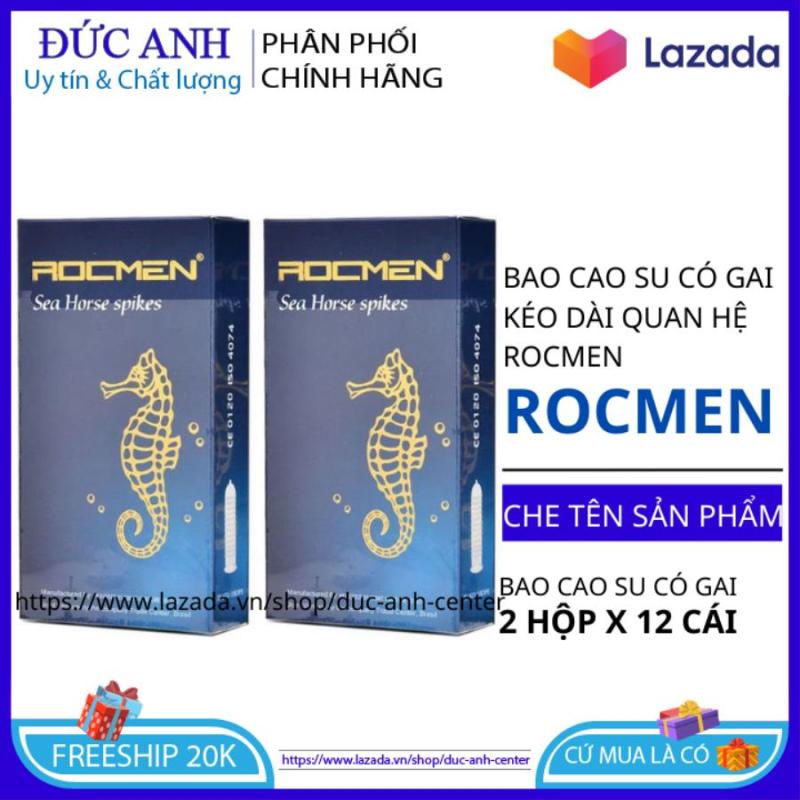 Bao cao xu có gai kéo dài thời gian quan hệ 2 hộp Rocmen x 12 chiếc -HSD 2024 - bao cao su