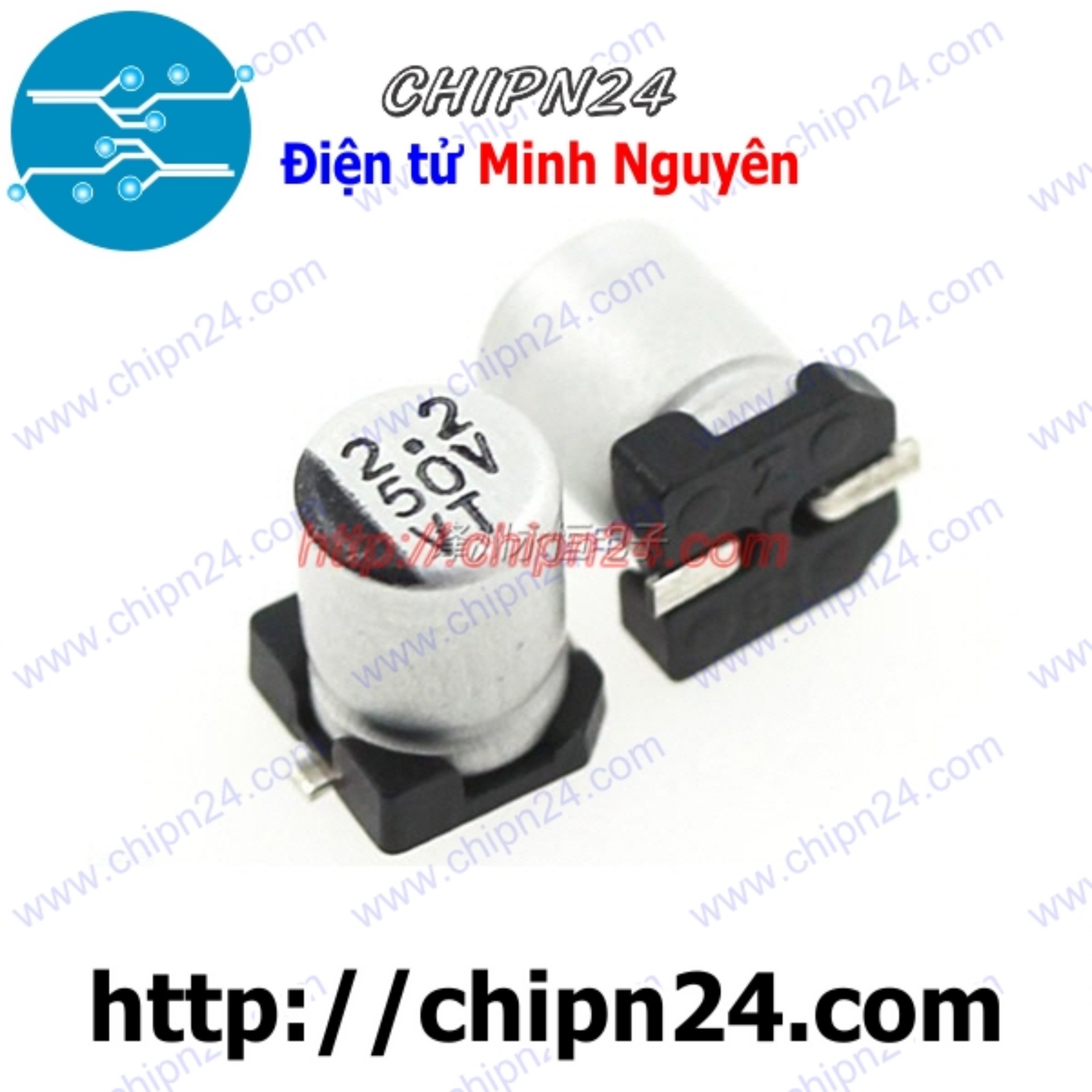 Tụ nhôm 2.2uf 50v 4x5.4mm