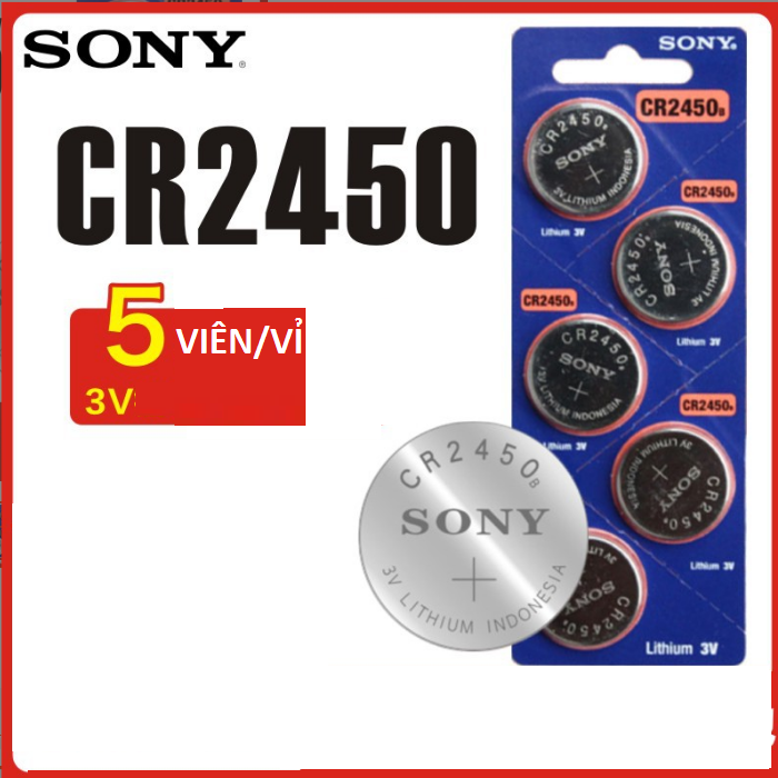 Pin CR2450 Sony 3V  -  Made In Indonesia