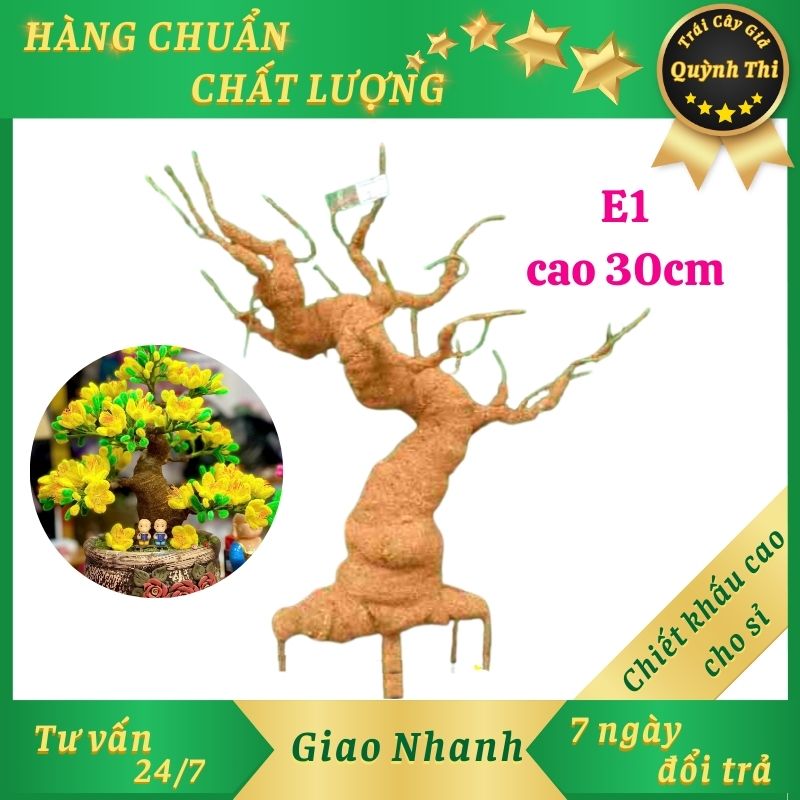 Gốc cây bonsai giả - loại e1 cao 30 cm - gốc cây giả